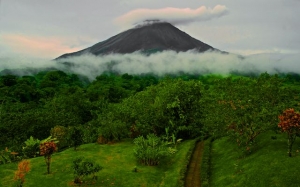 Volcano sunrise